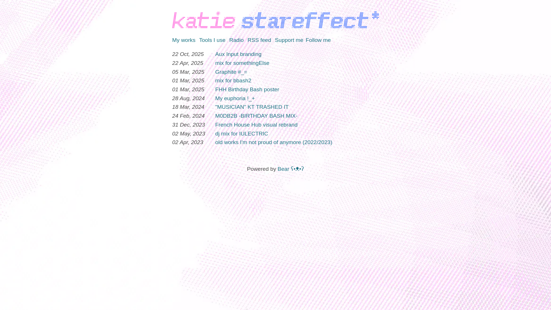 website screenshot of https://stareffect.net/