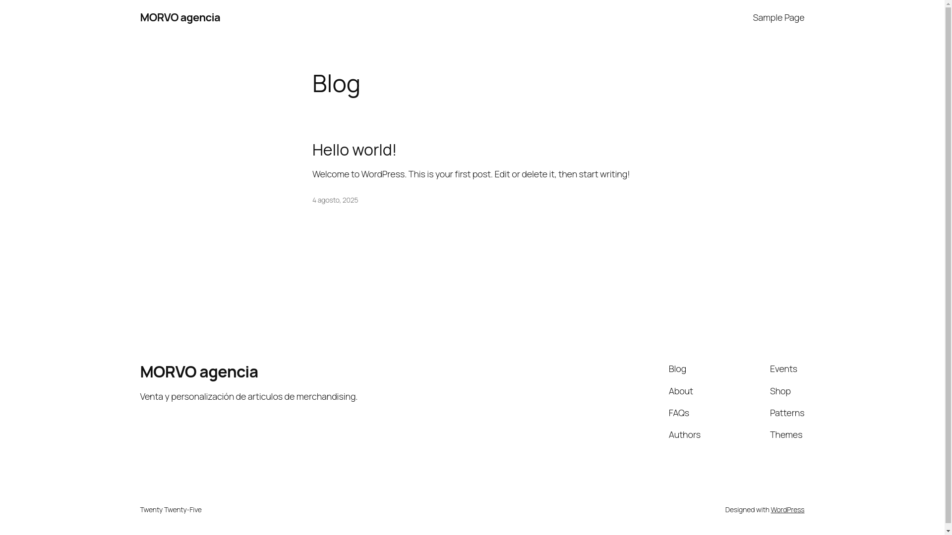 website screenshot of https://morvoagencia.com/