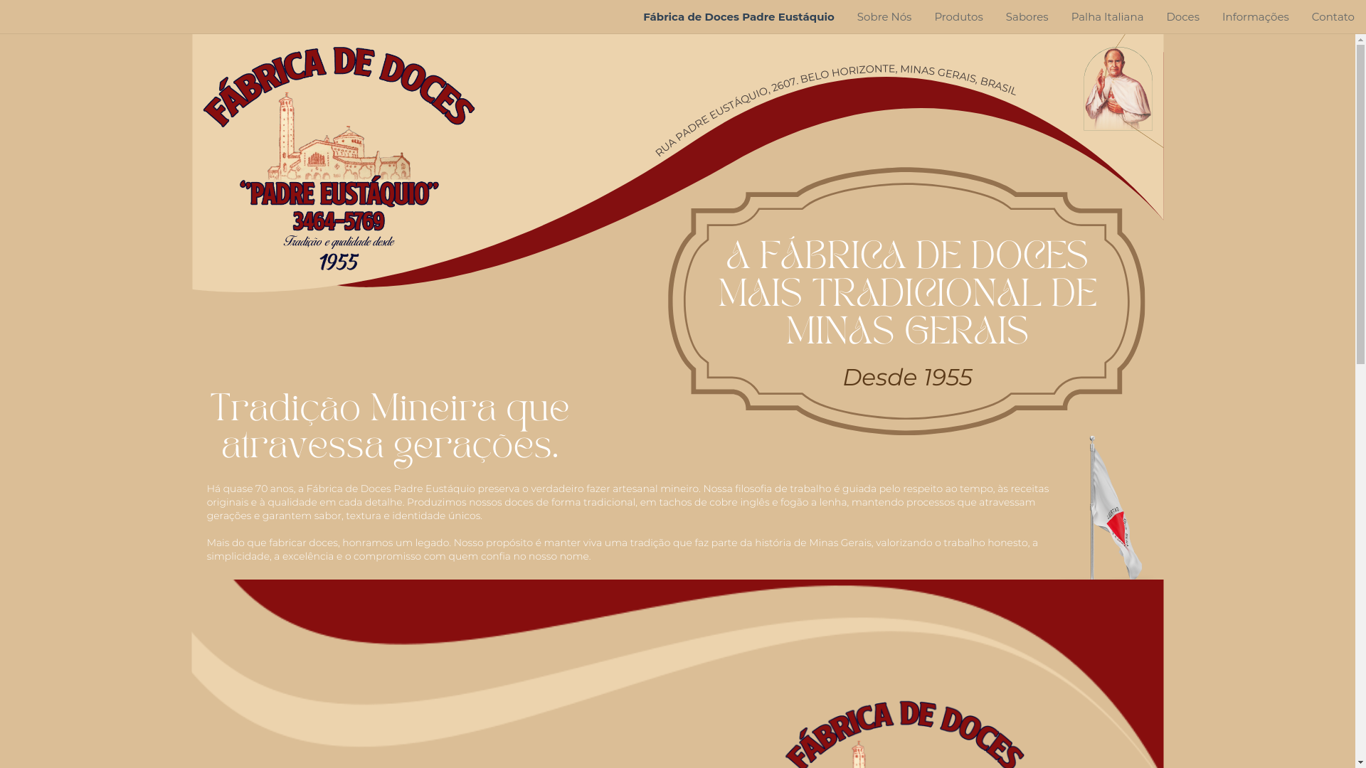 website screenshot of https://fabricadedocespadreeustaquio.com/