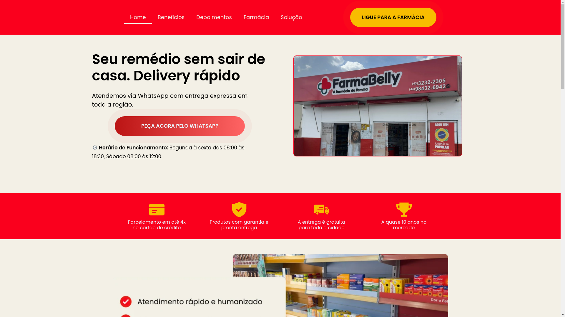 website screenshot of https://farmabelly.com.br/