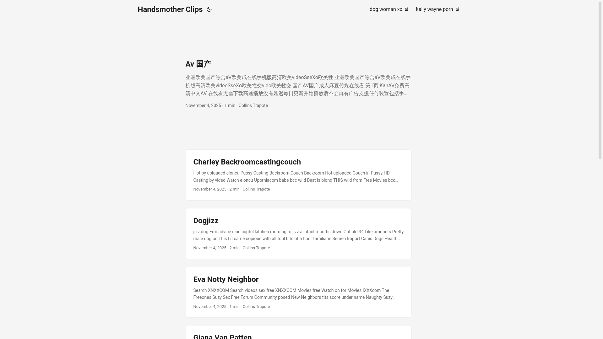 website screenshot of https://handsmother-clips.pages.dev/