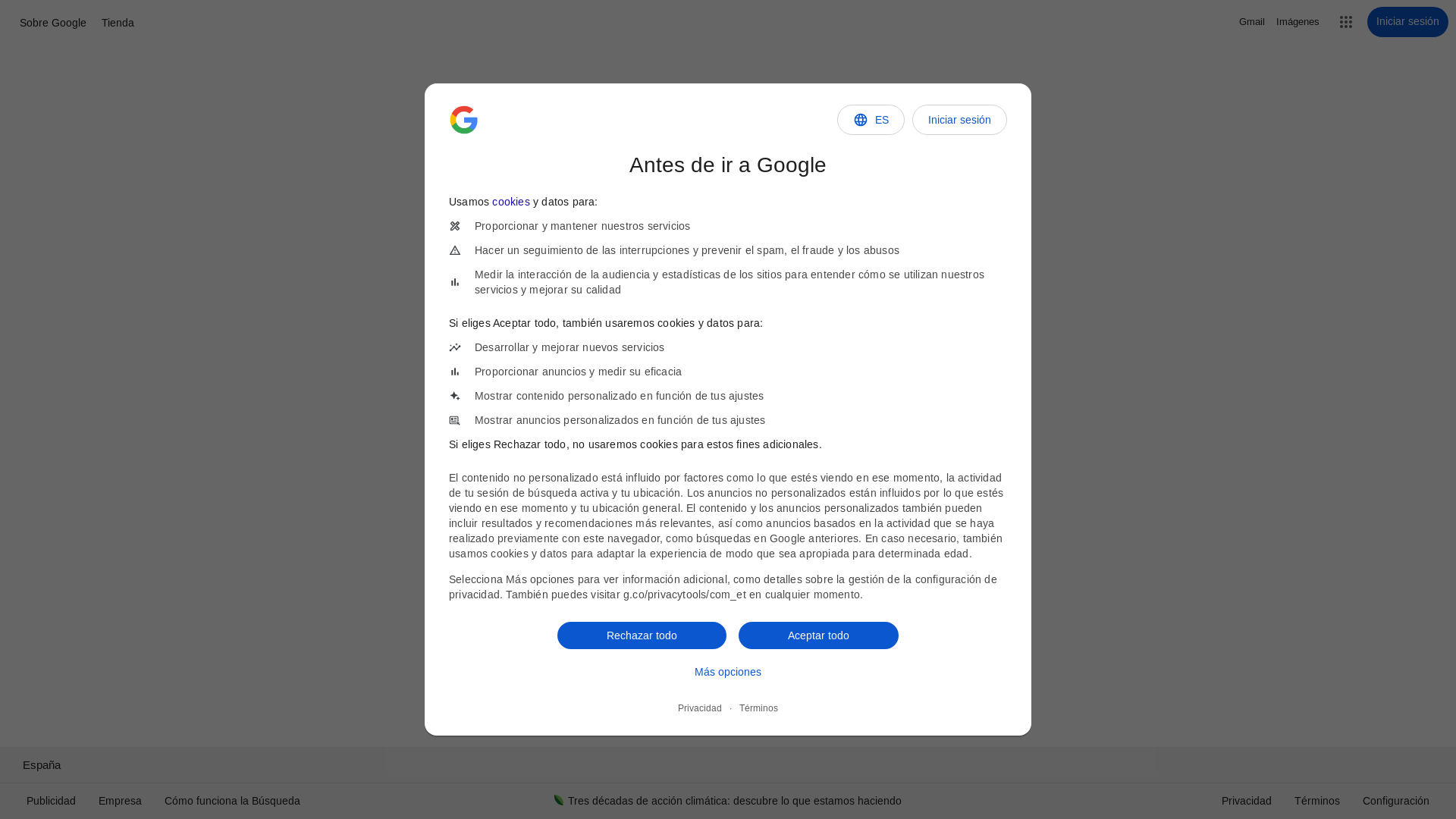 website screenshot of https://google.com.et