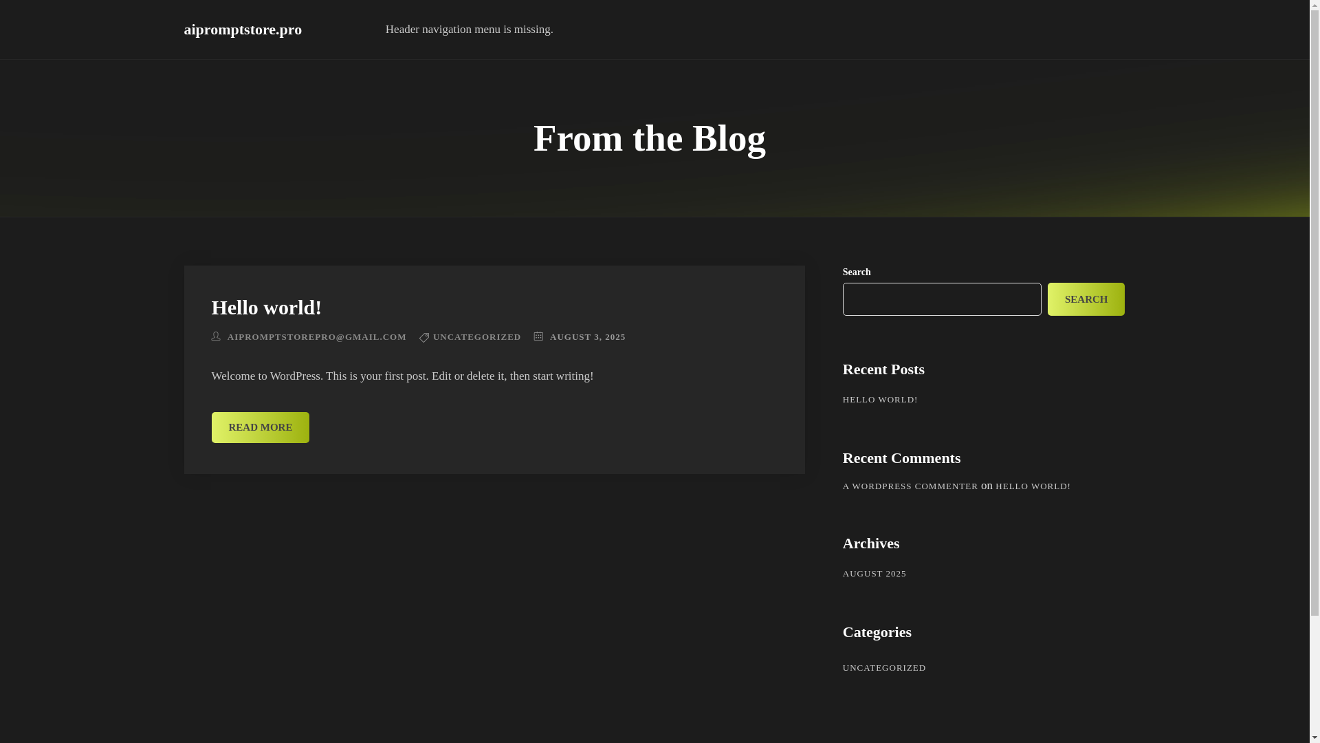 website screenshot of https://aipromptstore.pro/