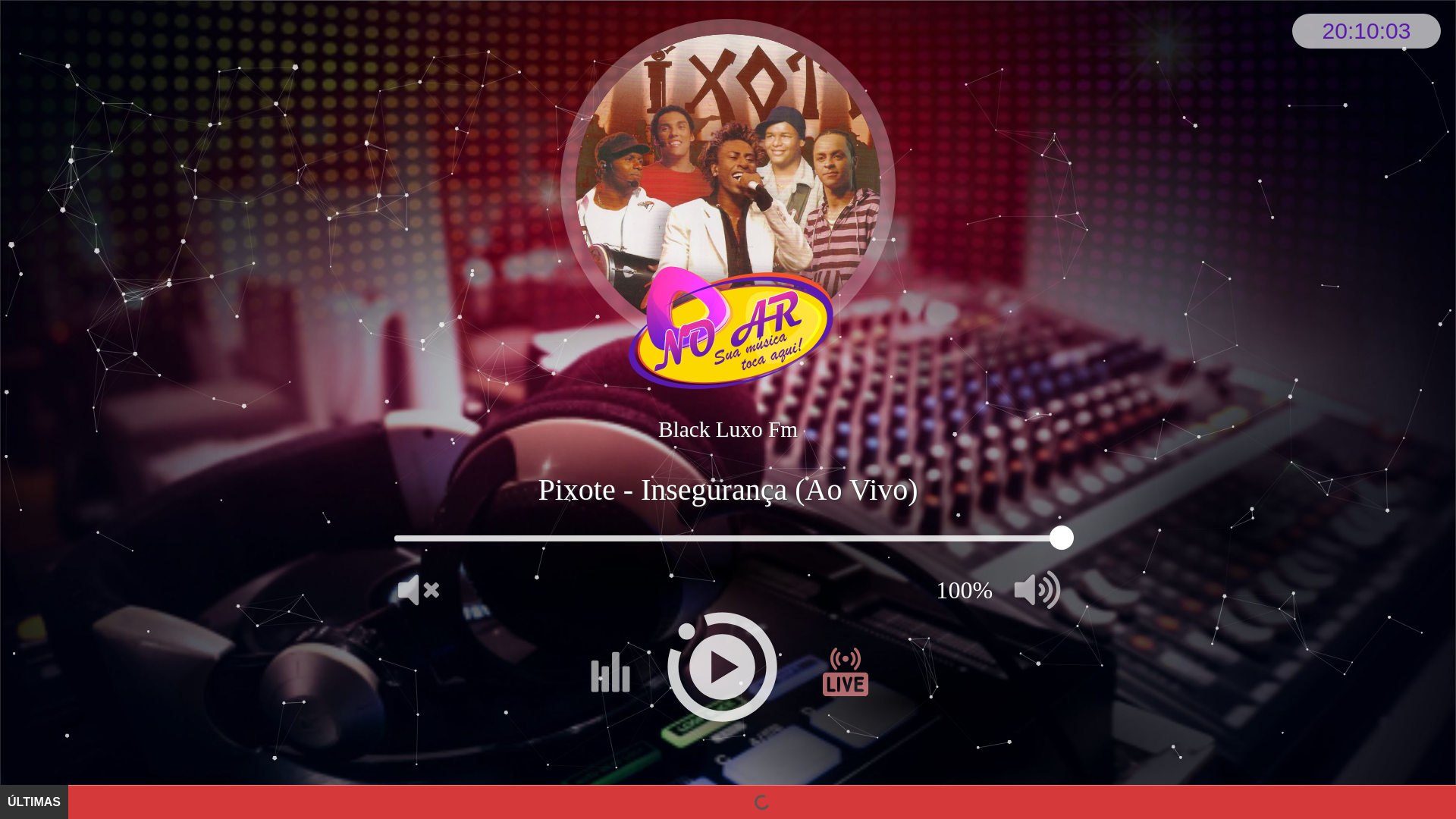 website screenshot of https://blackluxofm.com.br/