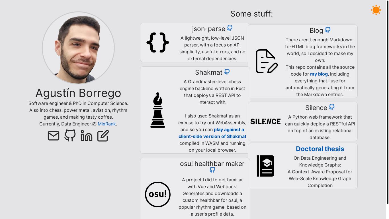 website screenshot of https://borrego.dev/