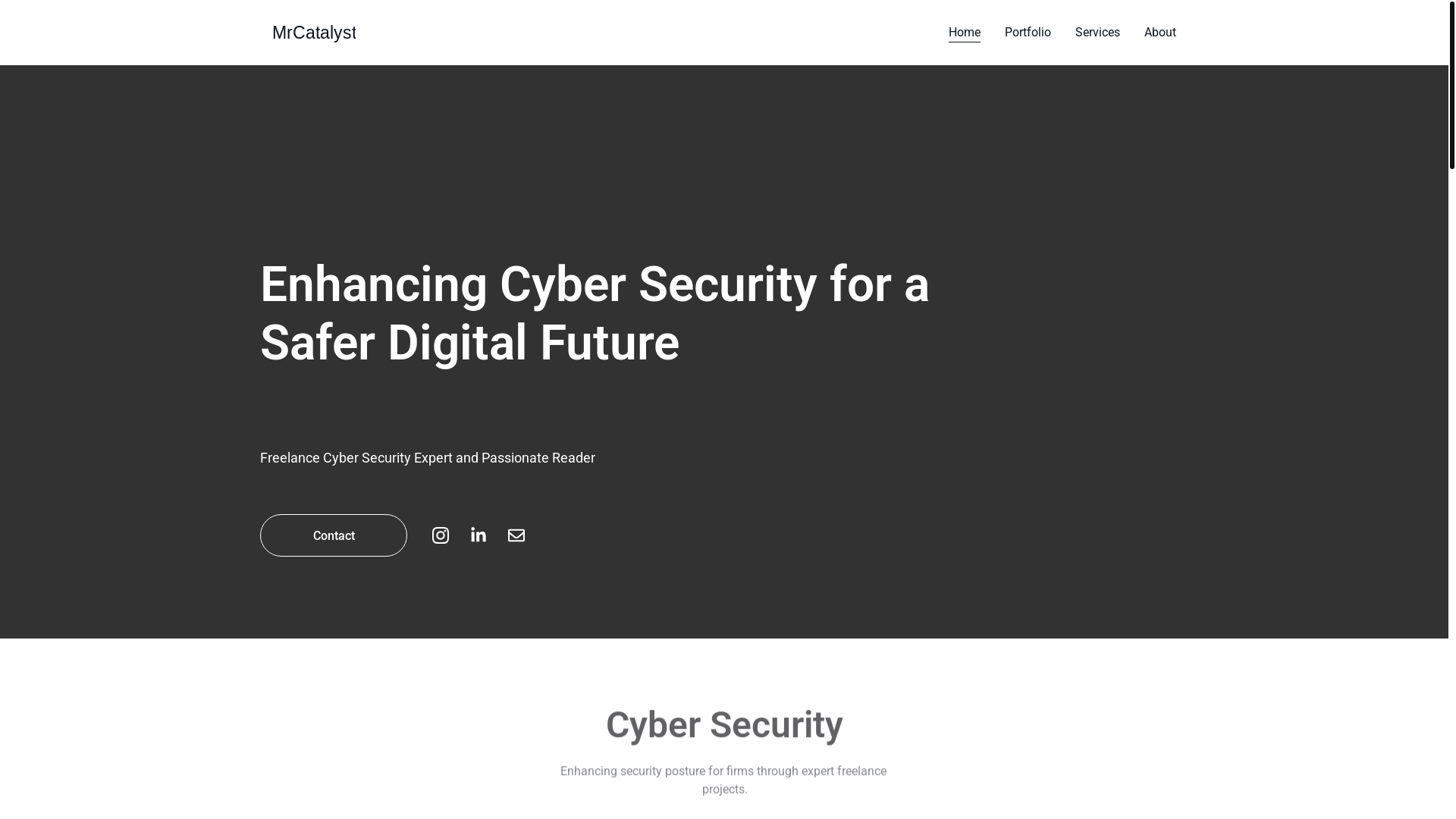 website screenshot of https://mrcatalyst.space/
