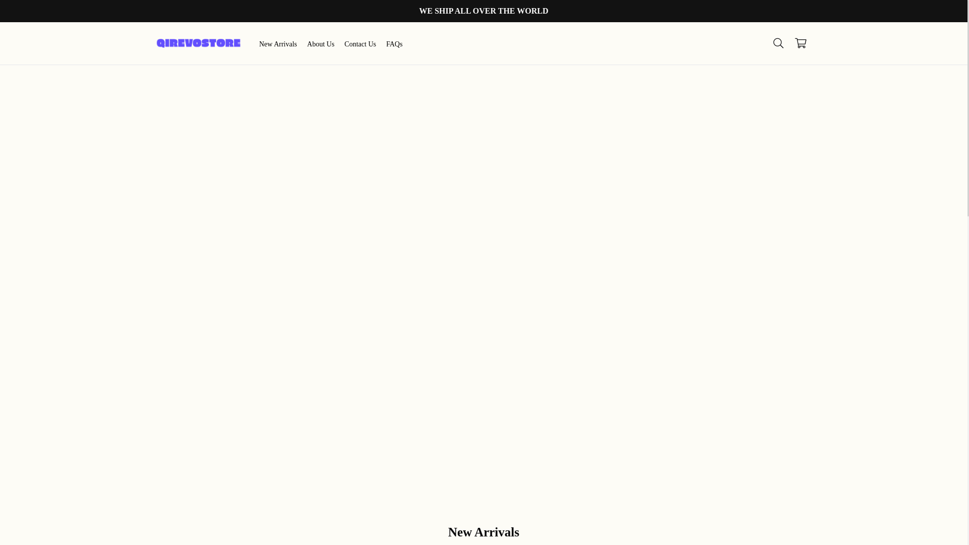 website screenshot of https://qirevostore.com/