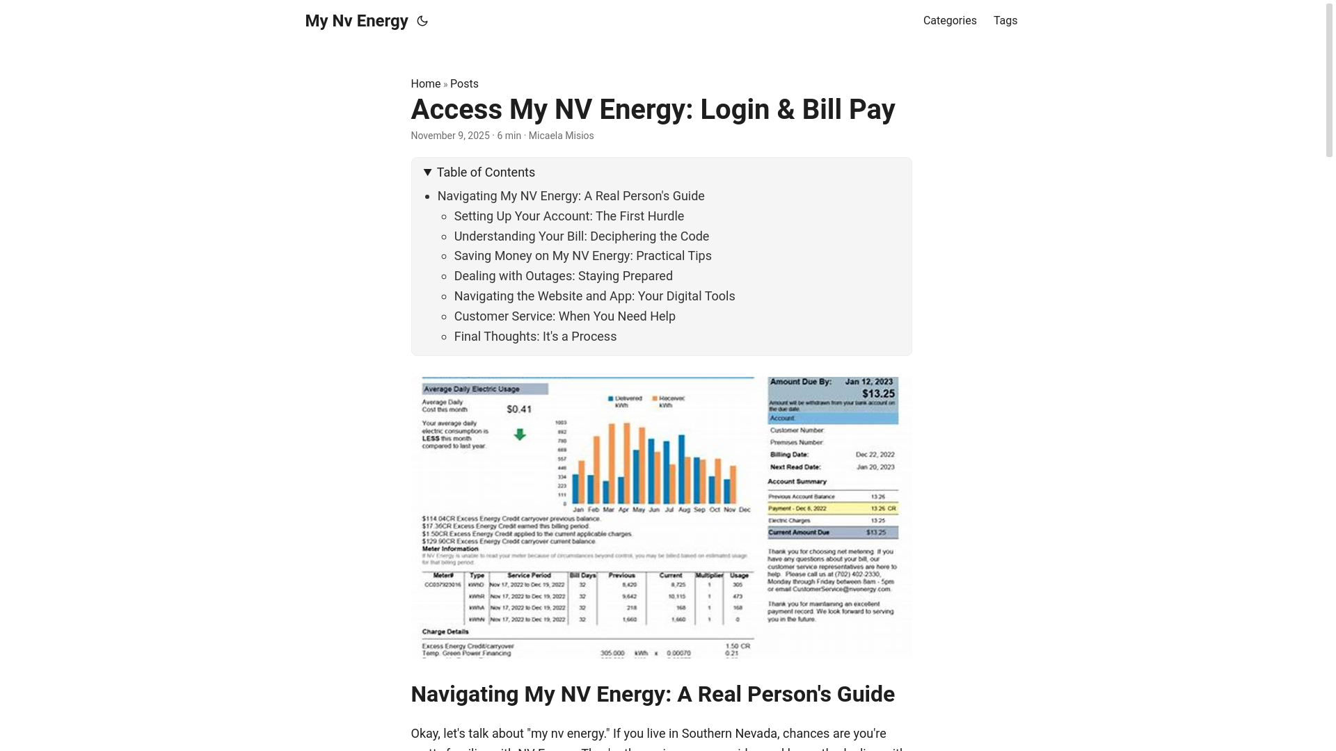 website screenshot of https://my-nv-energy.pages.dev/