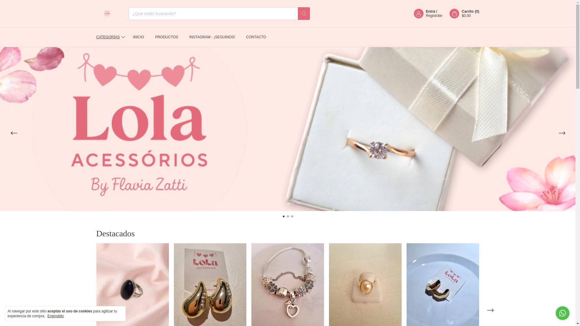website screenshot of https://lolaaccesoriosoficial.com/