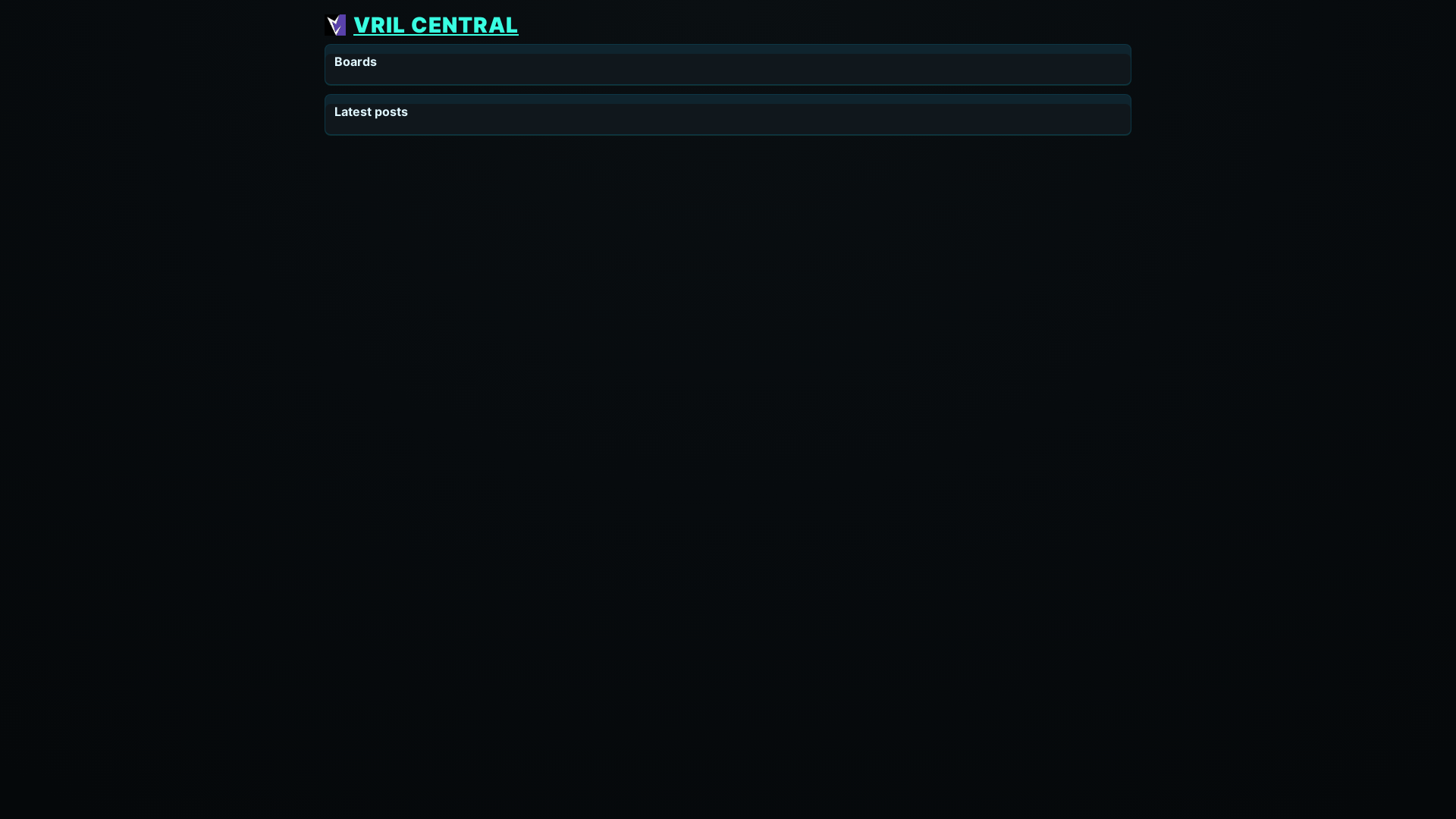 website screenshot of https://vrilcentral.pages.dev/