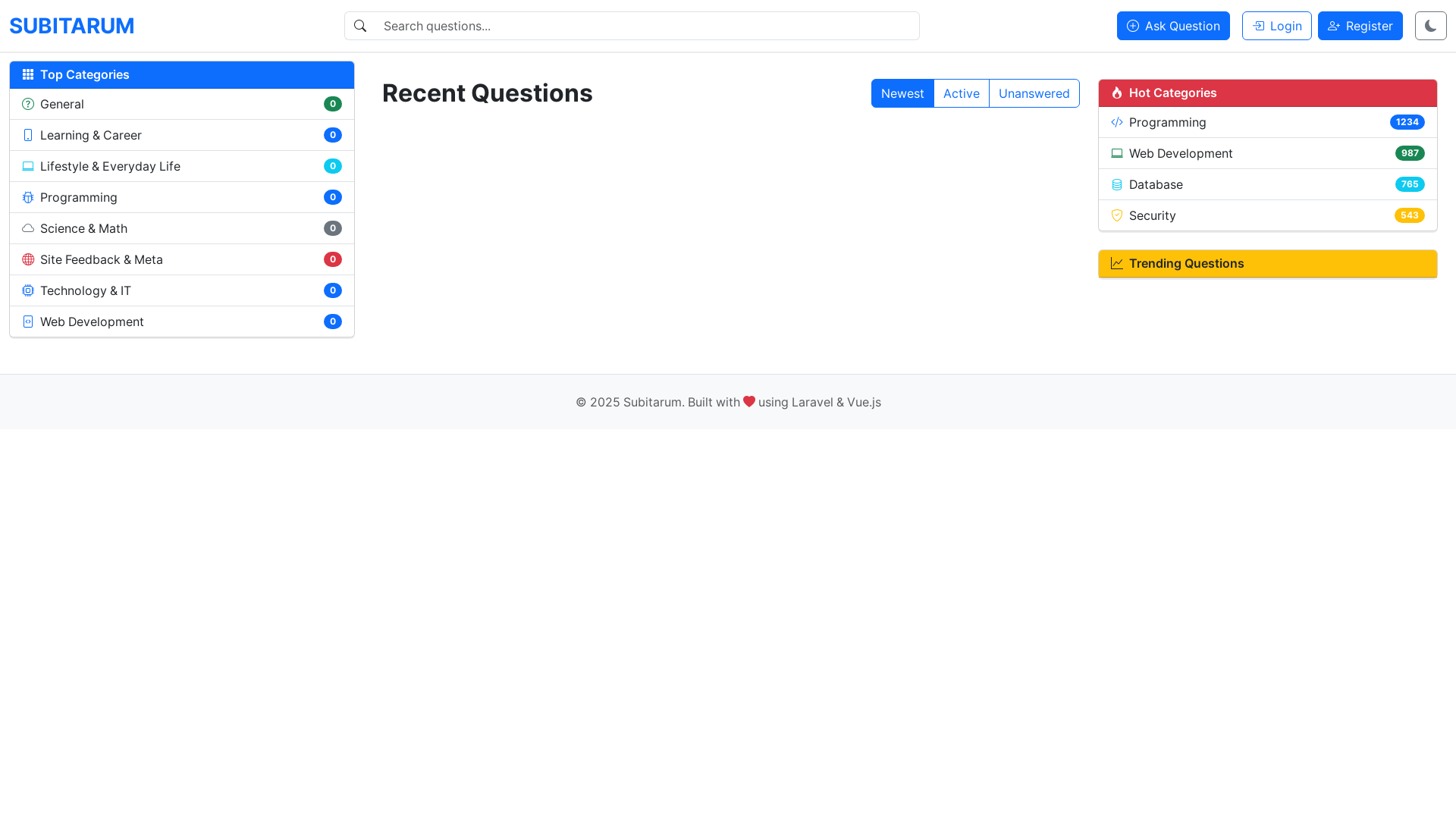 website screenshot of https://subitarum.com/