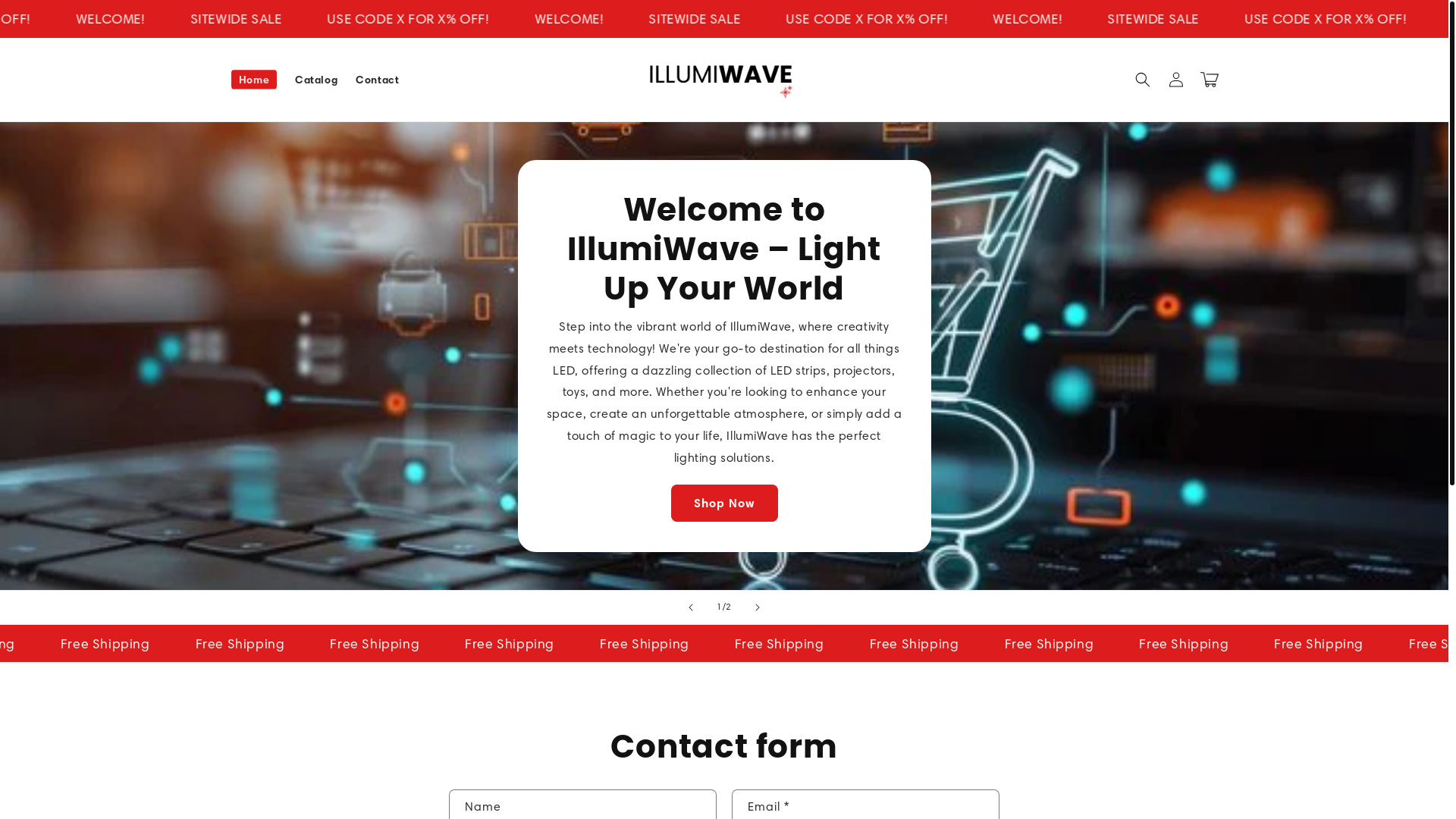 website screenshot of https://illumiwav.us/