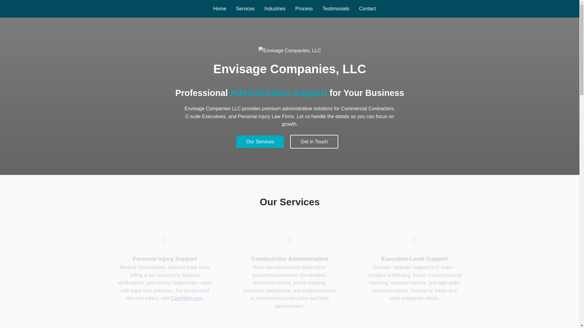 website screenshot of https://envisage-companies.pages.dev/