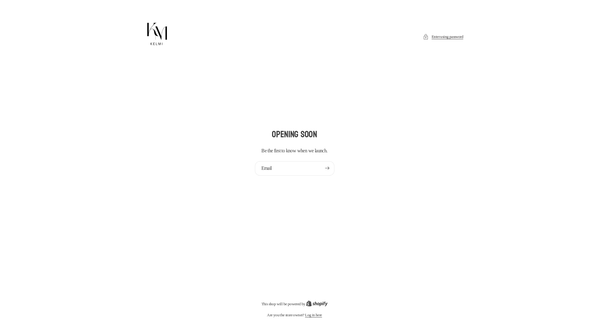 website screenshot of https://kelmi.shop/