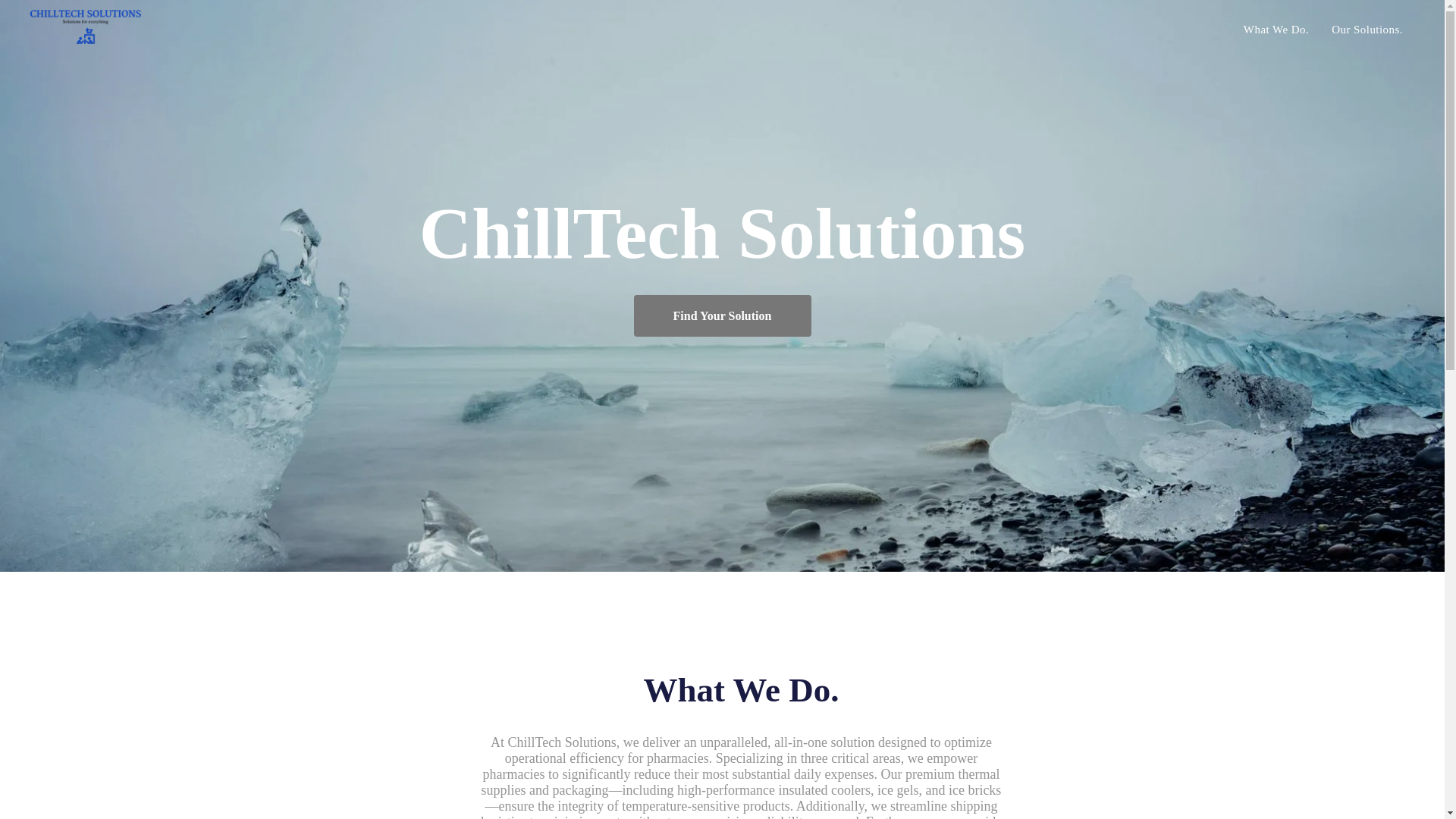 website screenshot of https://chilltechsolutions.org/