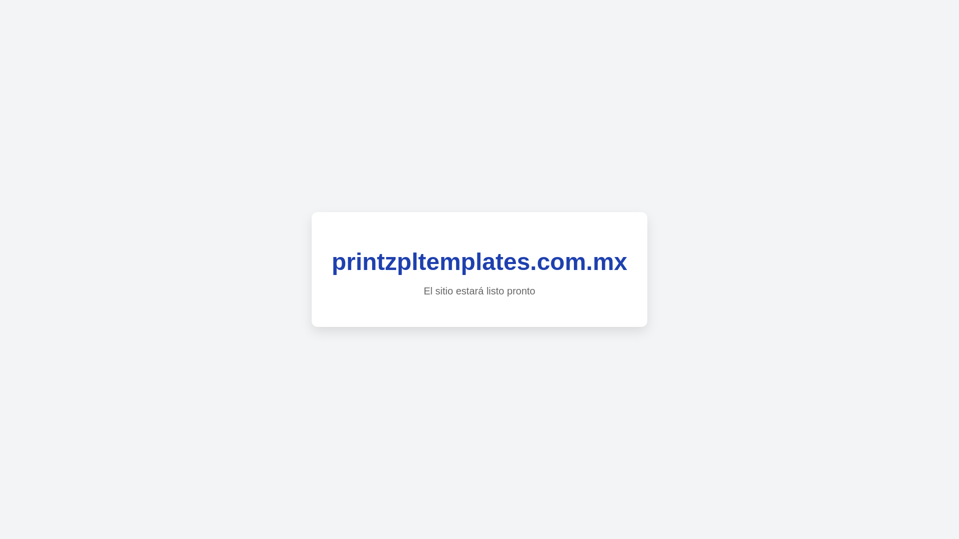 website screenshot of https://printzpltemplates.com.mx/