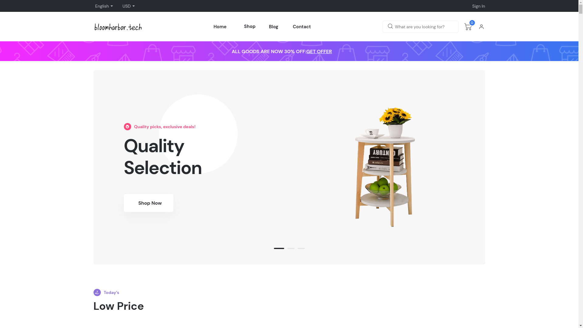 website screenshot of https://bloomharbor.tech/