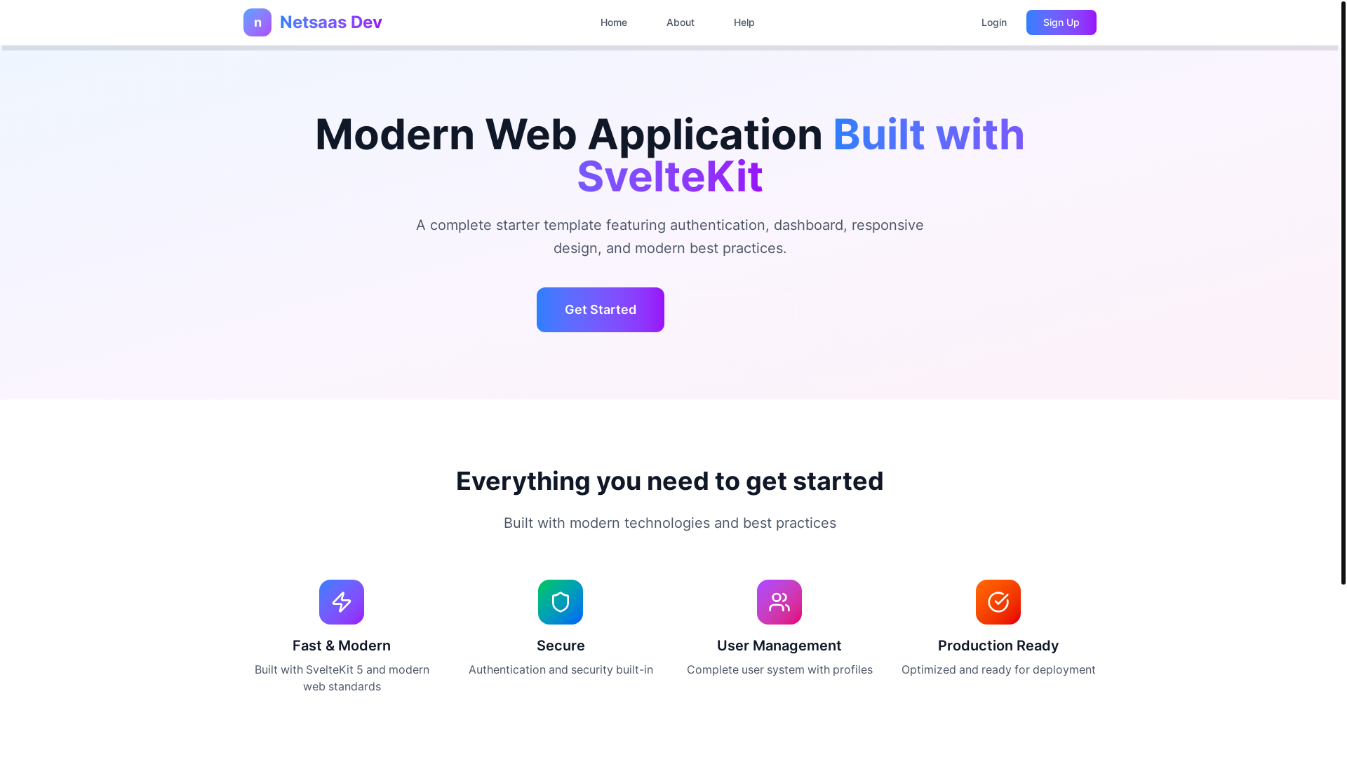 website screenshot of https://netsaas-dev-www-ukal2i.pages.dev/