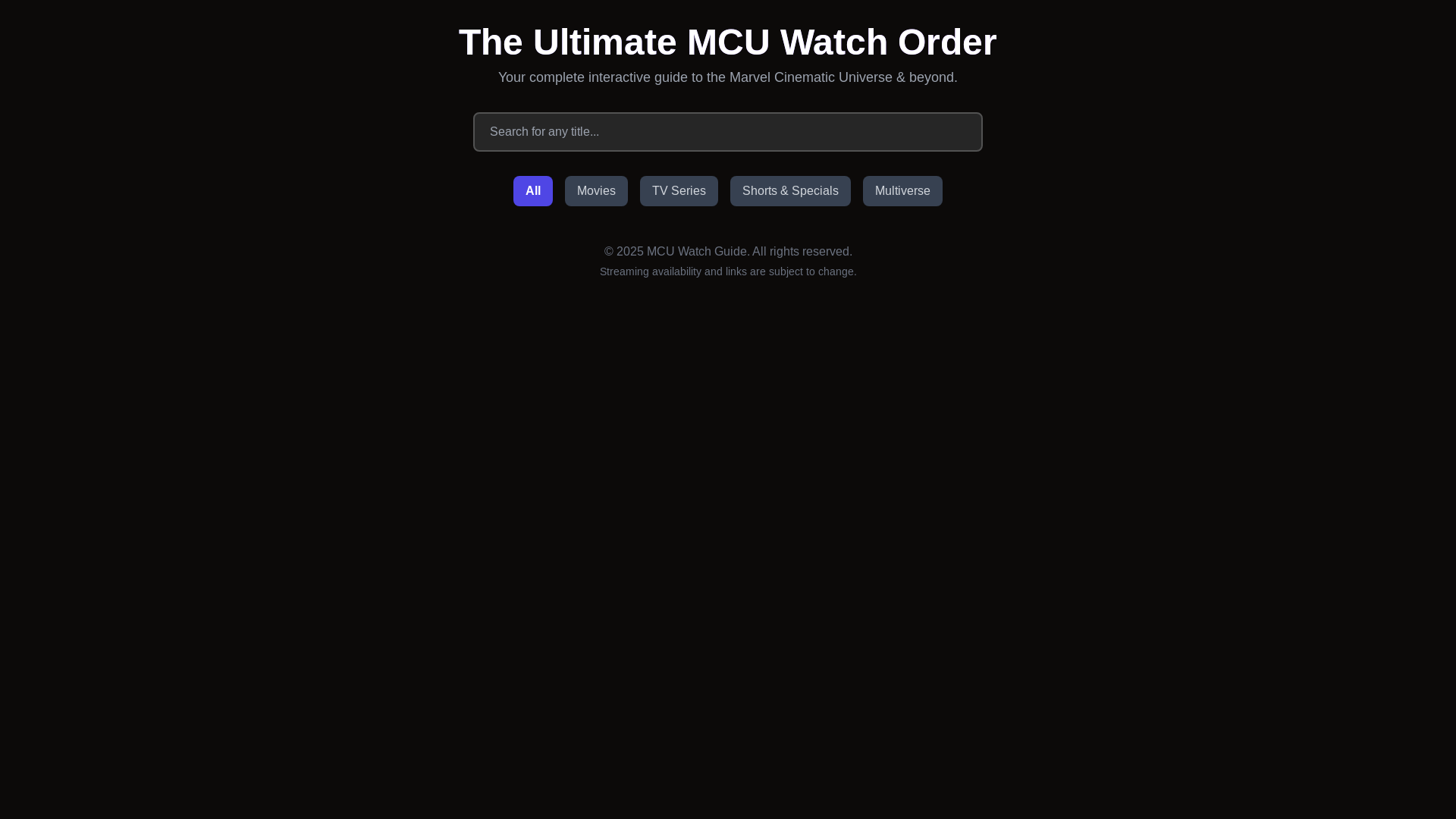 website screenshot of https://marvel-watchlist.pages.dev/