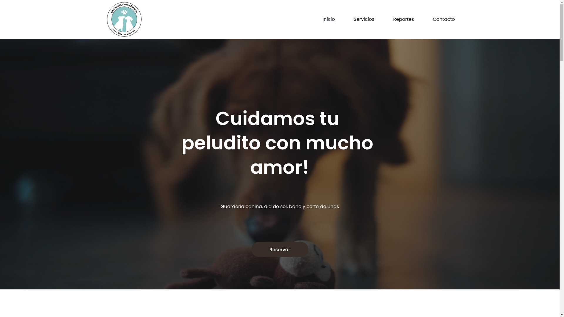 website screenshot of https://guarderiaveterinariocaninaestadio.com/