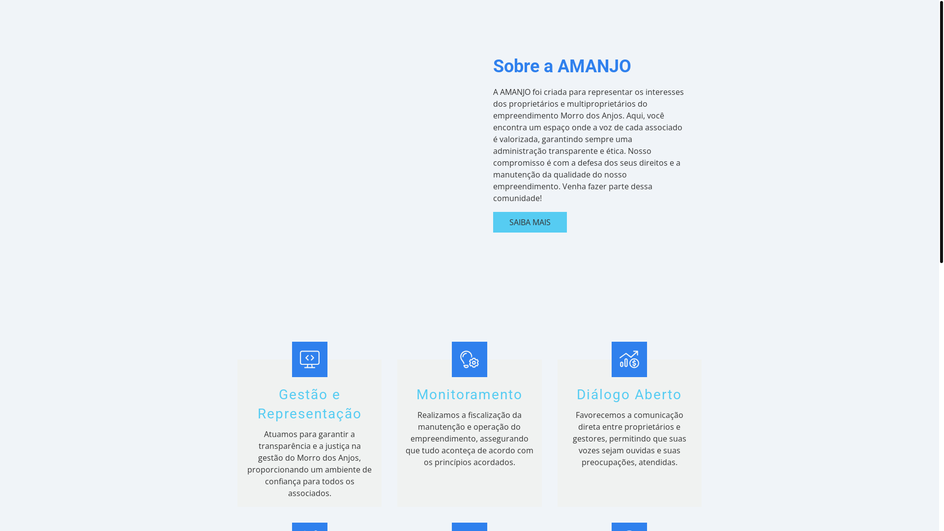 website screenshot of https://amanjo.com.br/