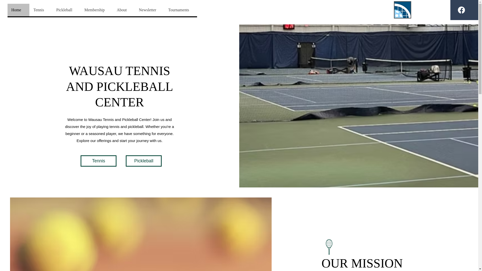 website screenshot of https://wausautennisandpickleball.com/