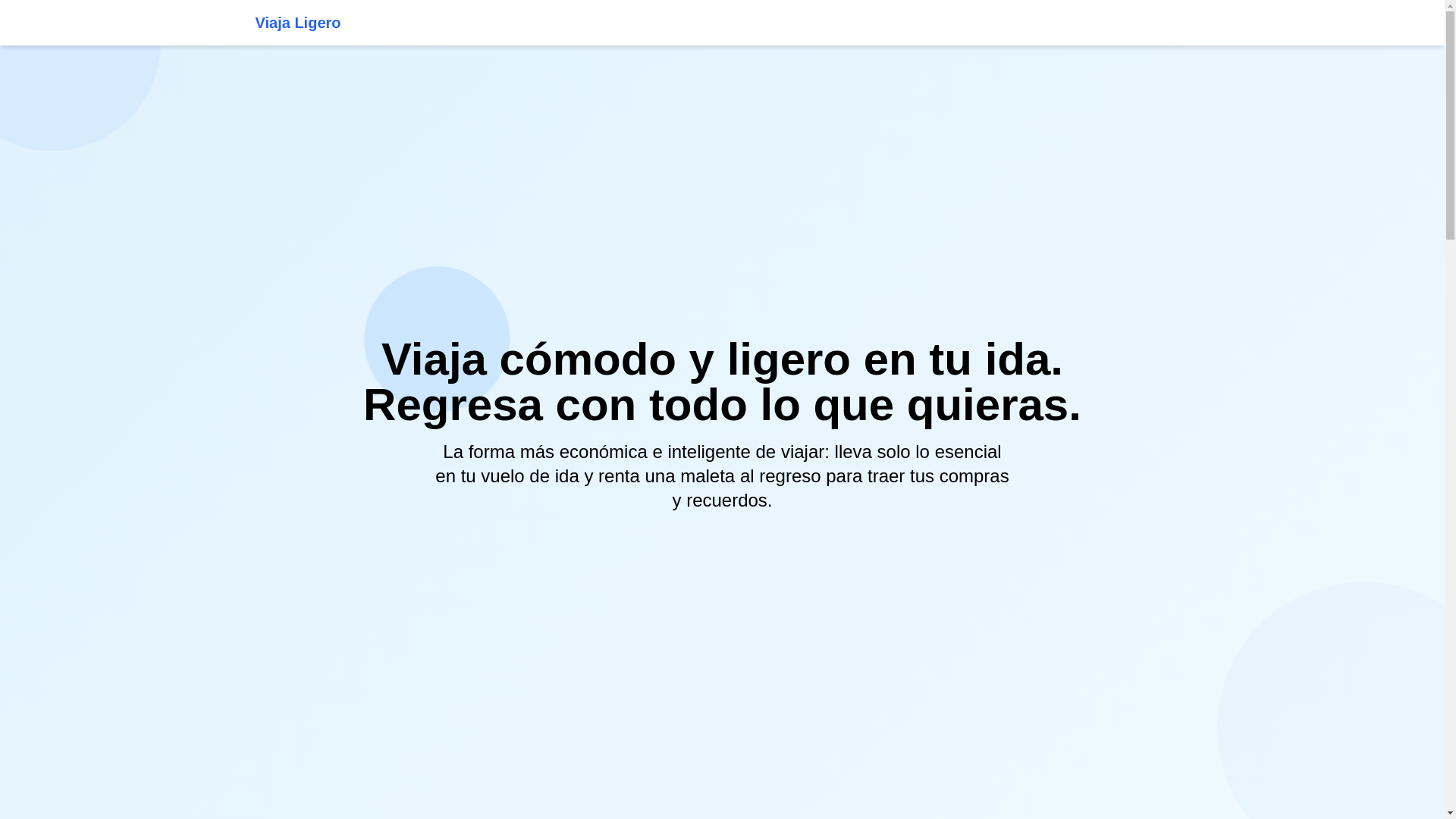 website screenshot of https://viajaligero.pages.dev/