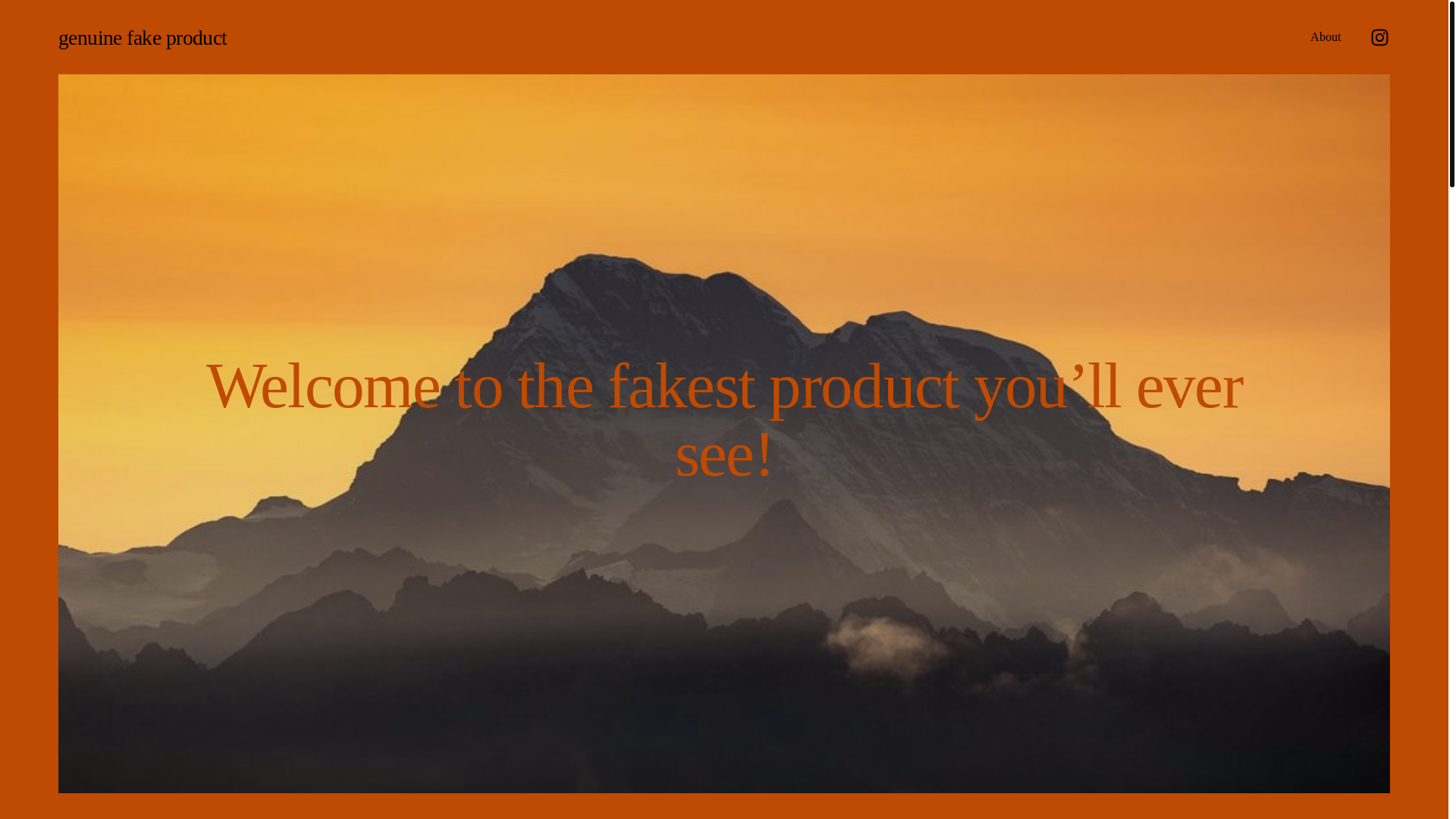 website screenshot of https://genuinefakeproduct.com/