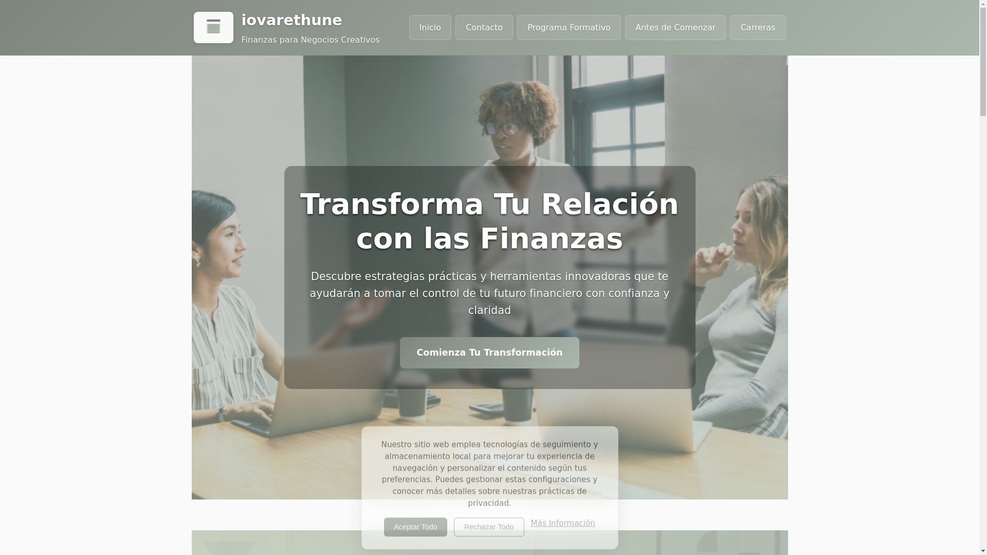 website screenshot of https://iovarethune.com/