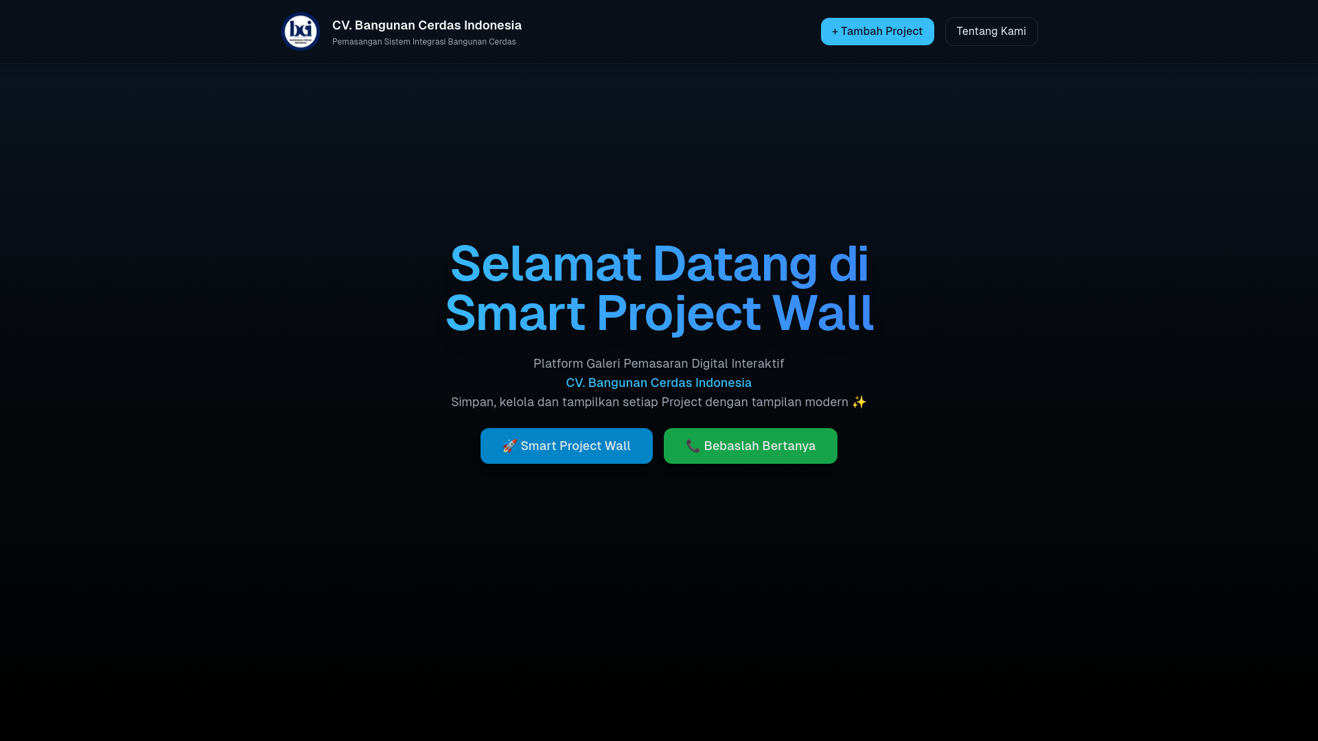 website screenshot of https://bangunancerdas.web.id/
