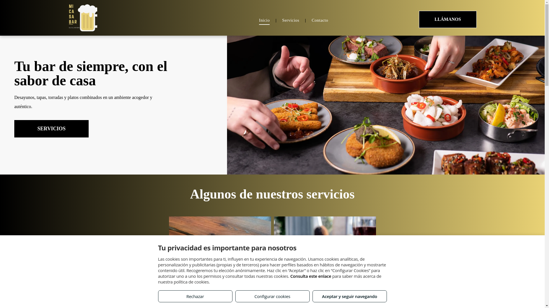website screenshot of https://micasabar.es/