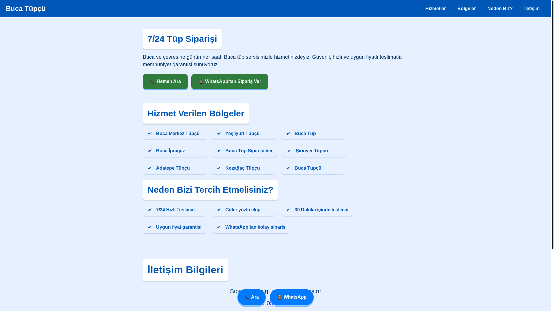 website screenshot of https://bucatupcu.com.tr/