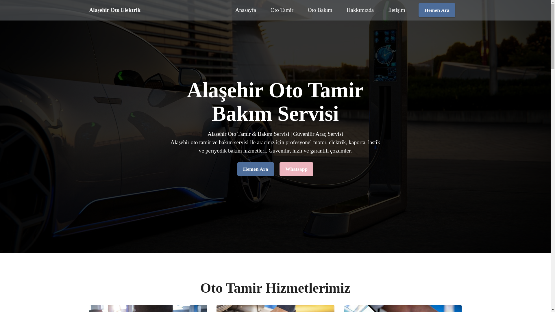 website screenshot of https://alasehirototamir.com.tr/