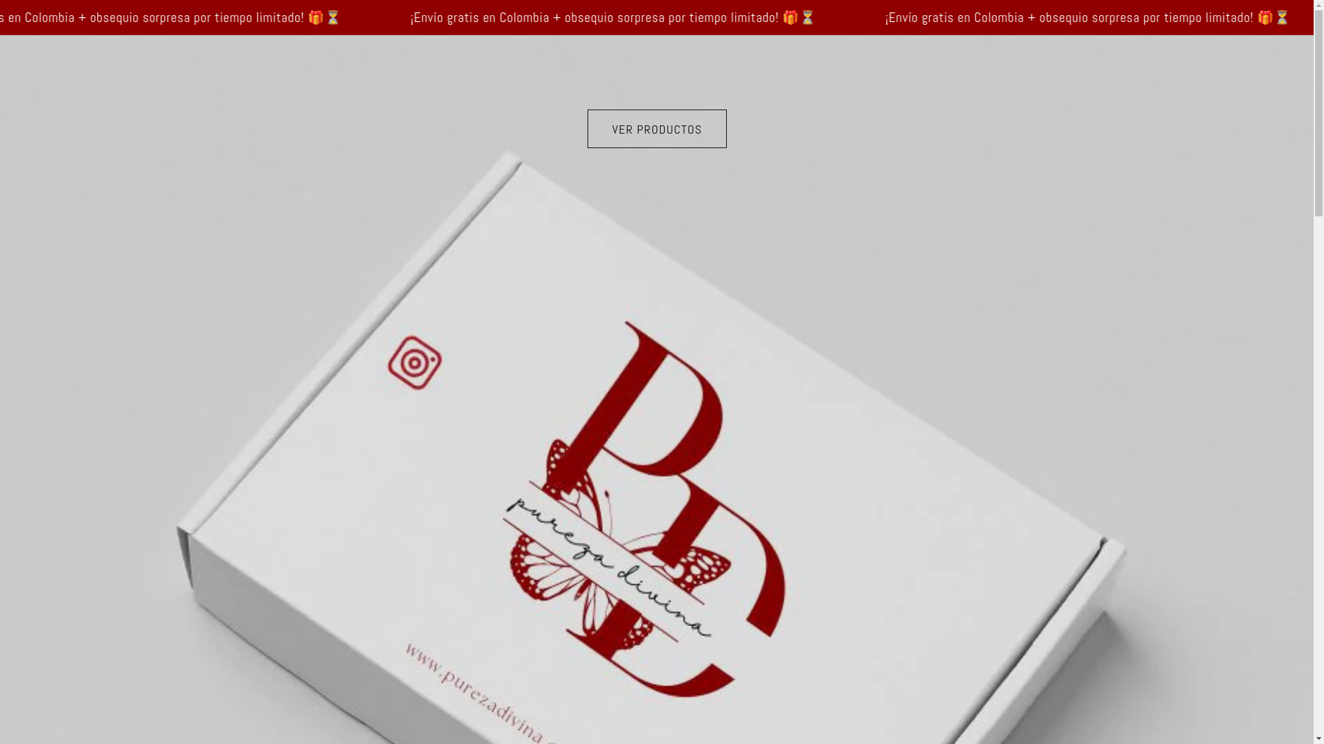website screenshot of https://purezadivina.com.co/