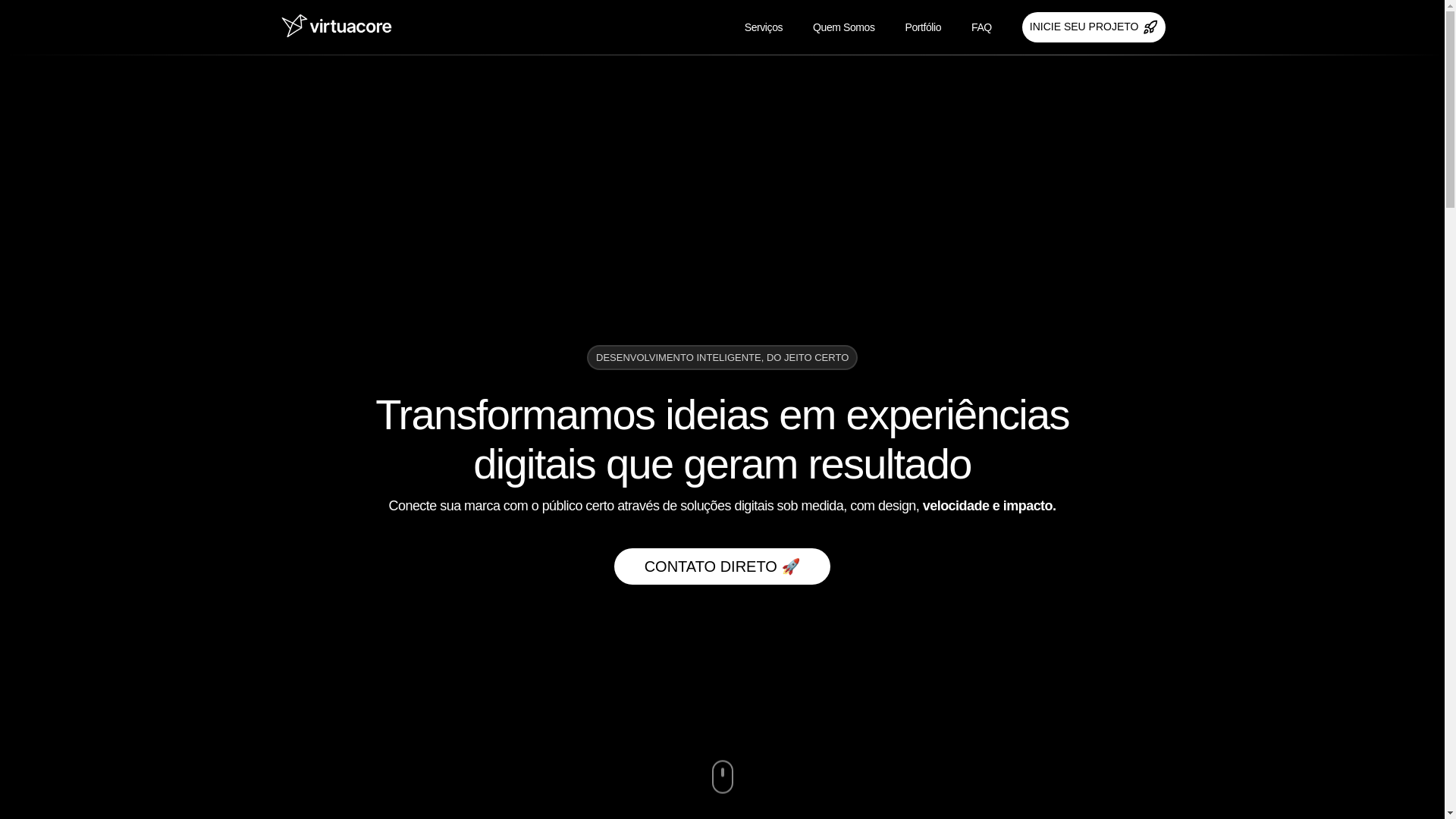 website screenshot of https://virtuacore.com.br/