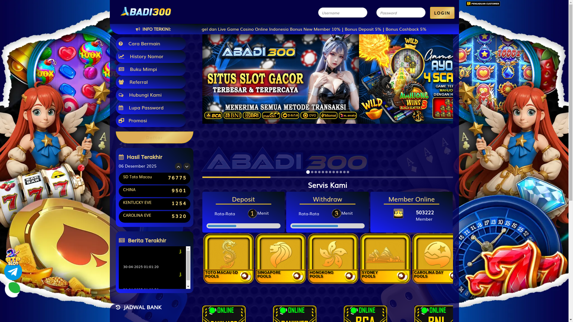 website screenshot of https://duniaabadi300.com/