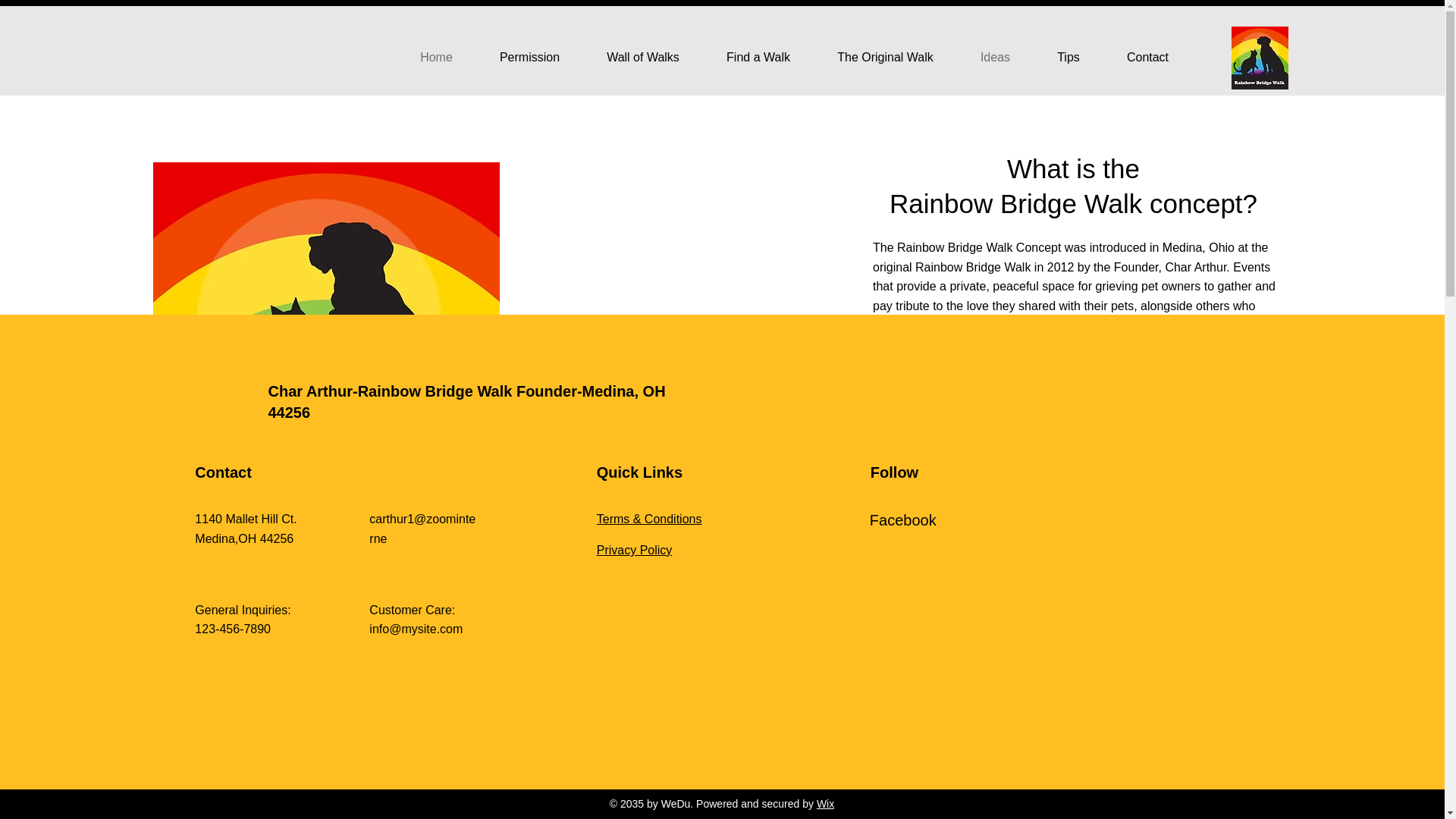 website screenshot of https://rainbowbridgewalkresources.com/
