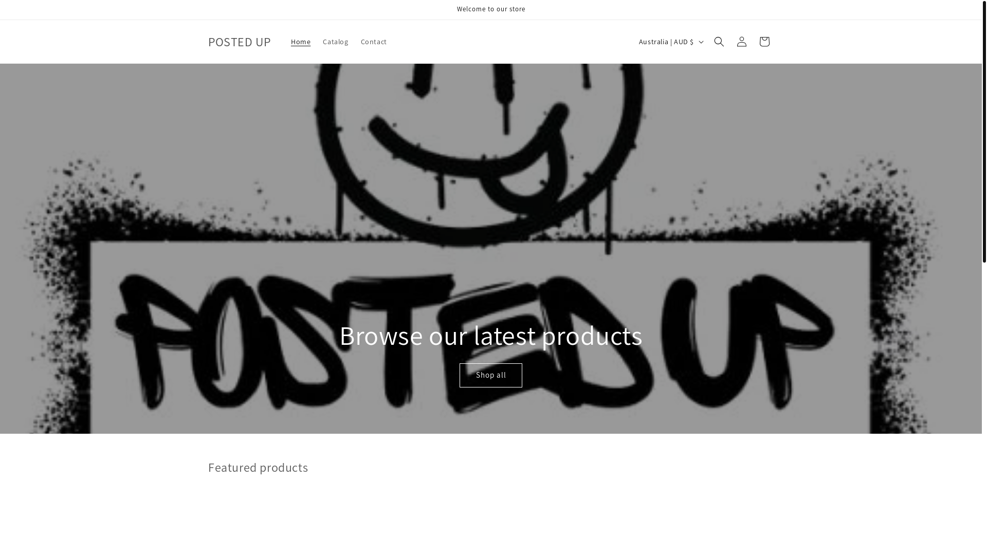website screenshot of https://postedupclothing.com/