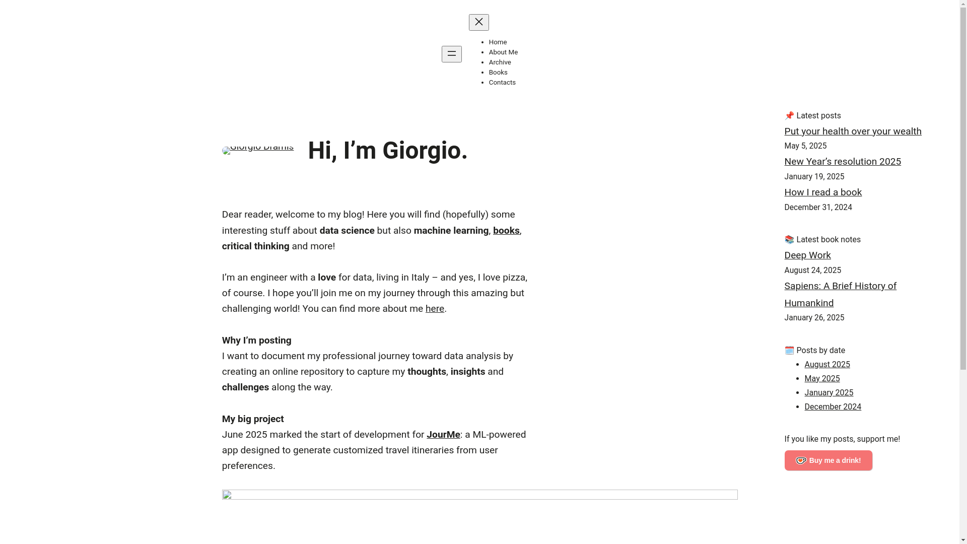 website screenshot of https://giorgiodramis.pages.dev/