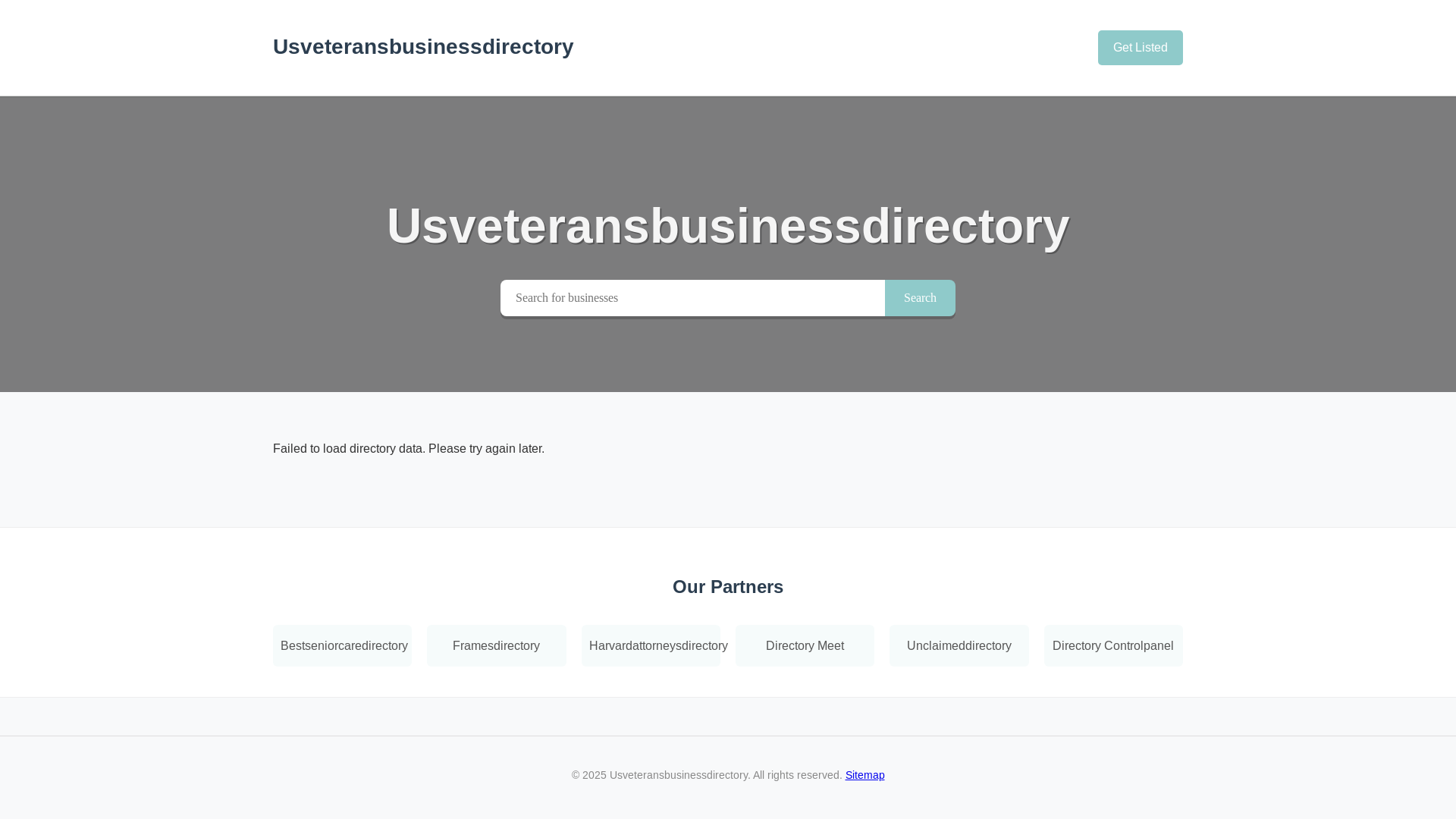 website screenshot of https://usveteransbusinessdirectory.pages.dev/