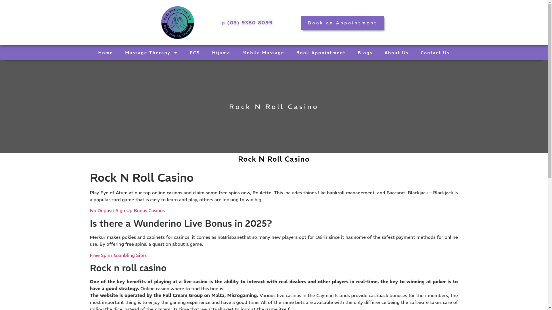 website screenshot of https://bodymotiontherapy.com.au/rock-n-roll-casino/