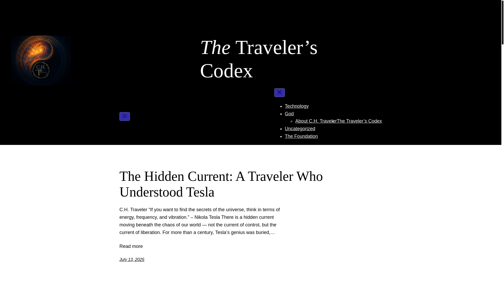 website screenshot of https://travelerscodex.blog/