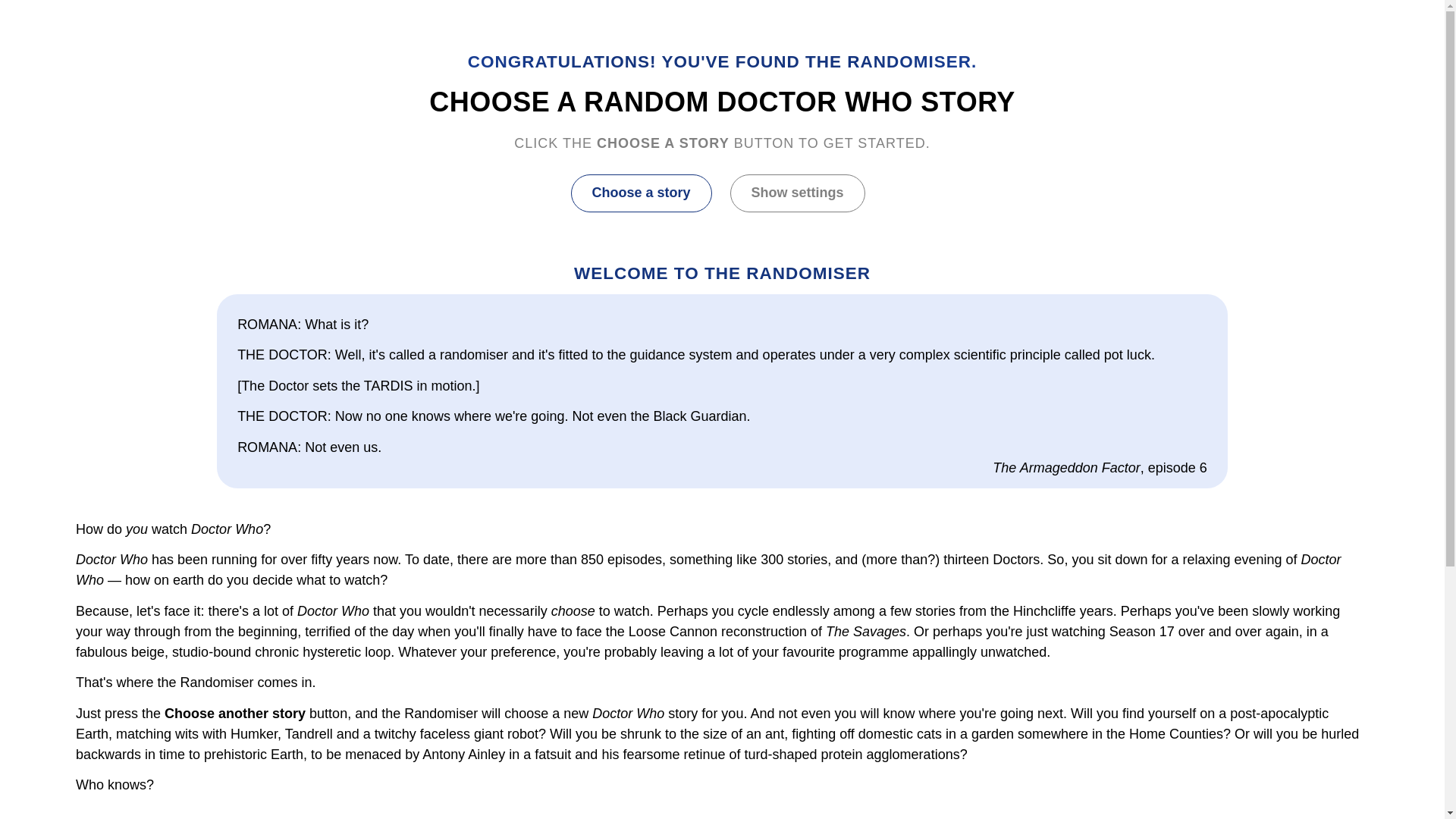 website screenshot of https://therandomiser-net.pages.dev/