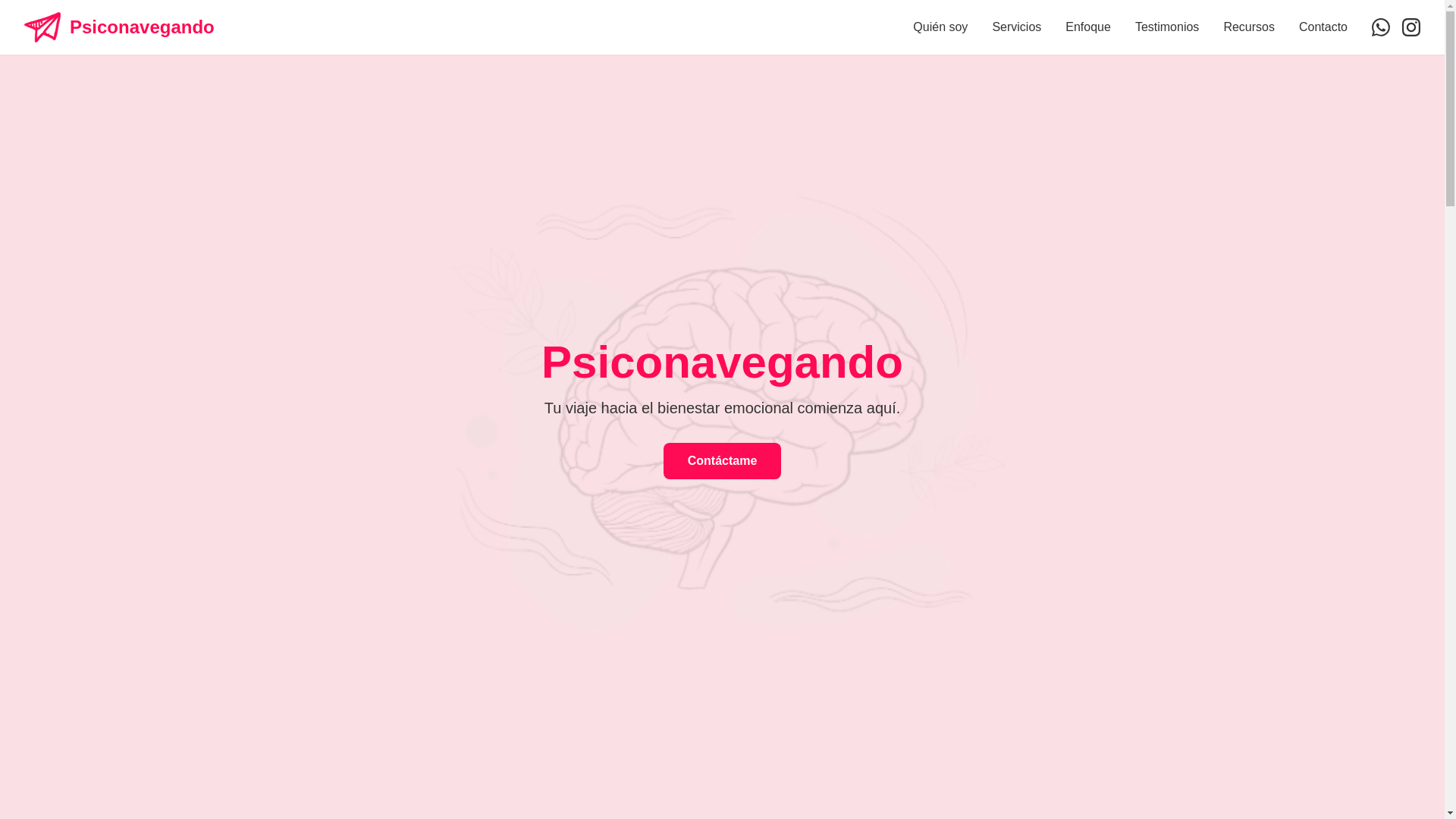 website screenshot of https://psiconavegando.com/