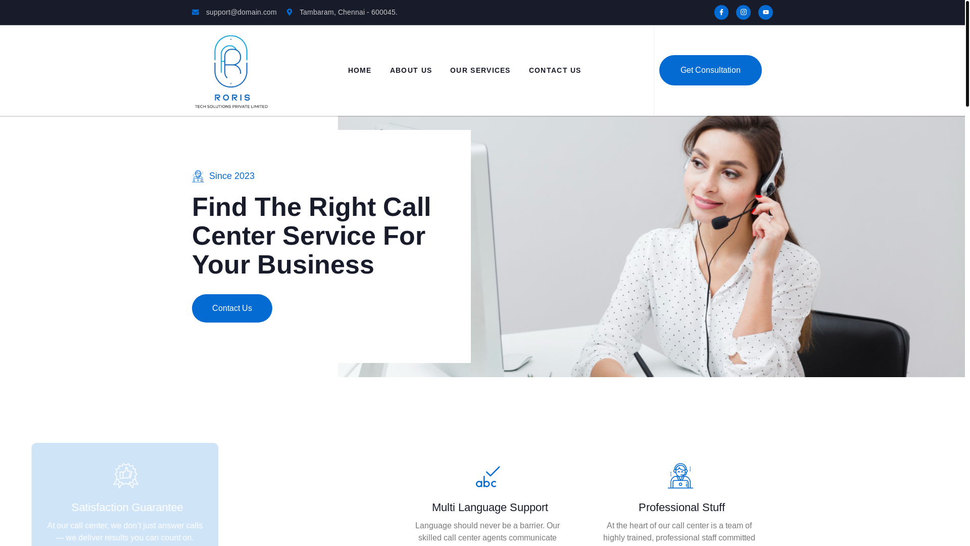 website screenshot of https://roristech.com/