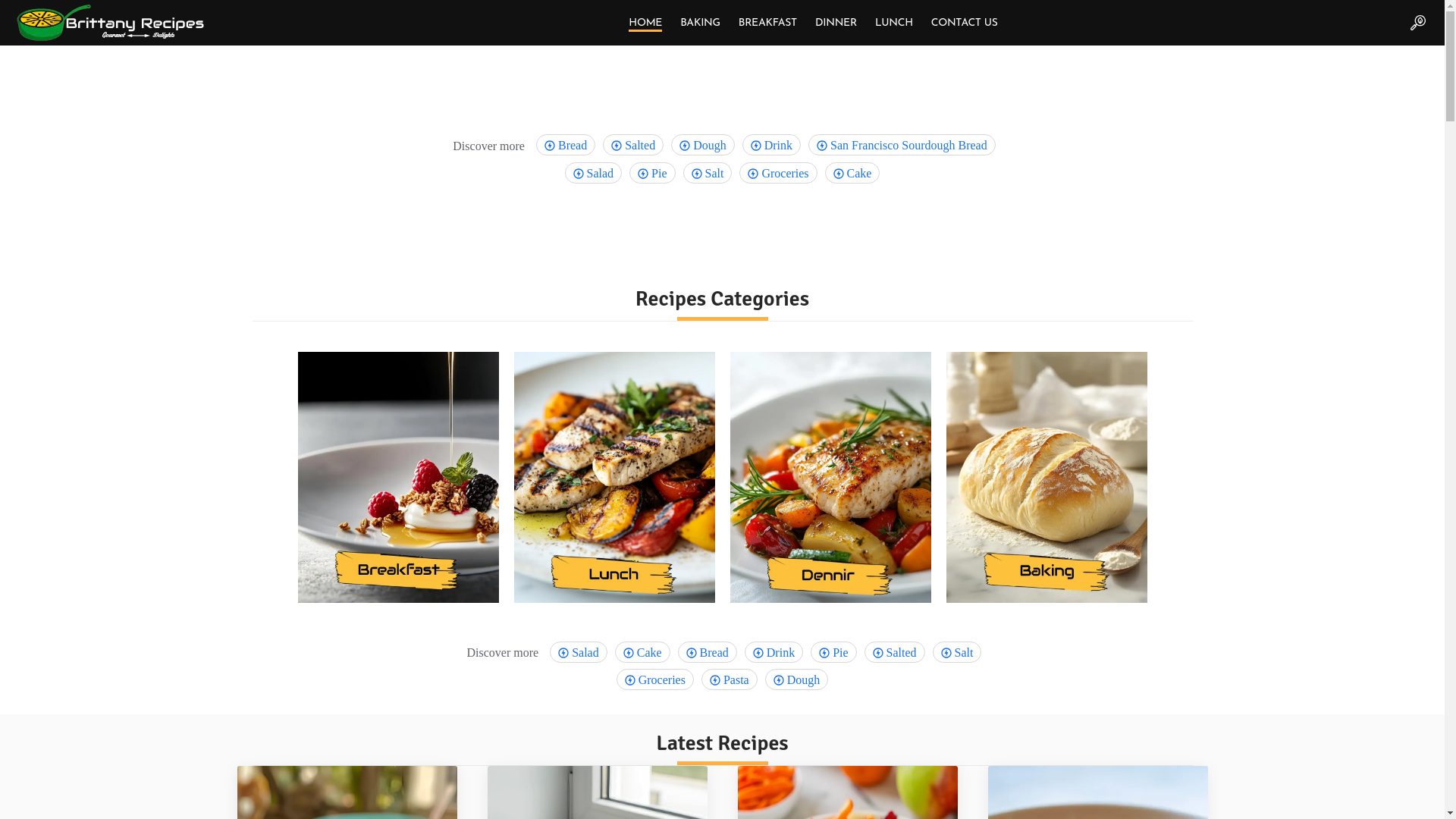 website screenshot of https://brittanyrecipes.com/