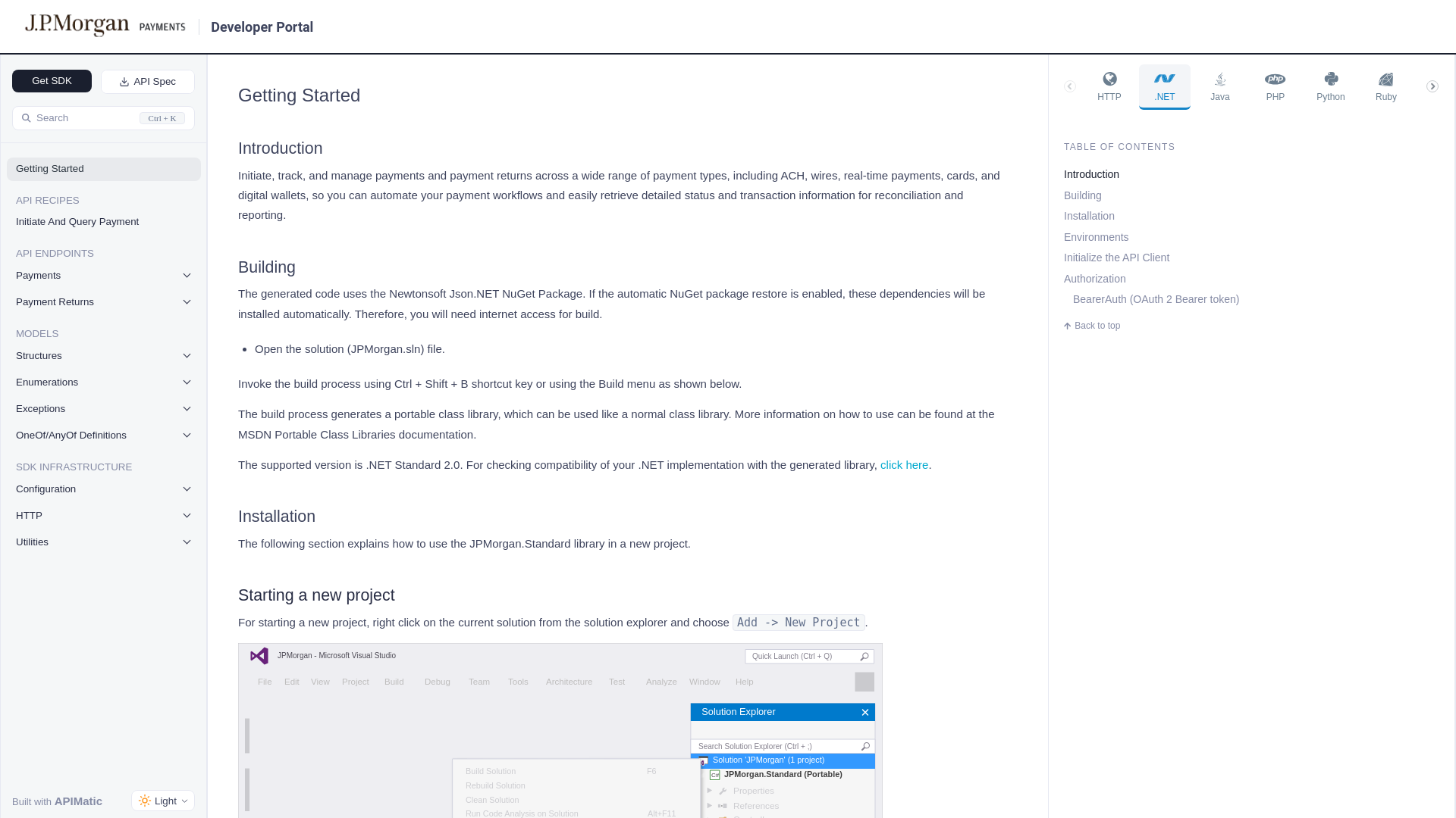 website screenshot of https://jpmorgan-apimatic-poc.pages.dev/