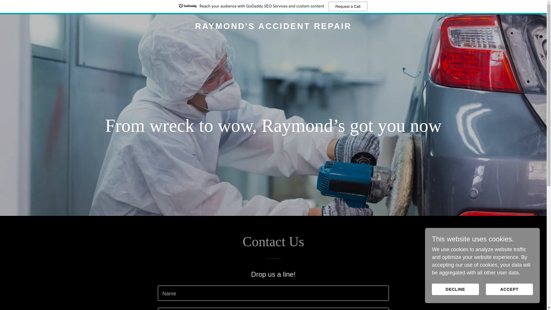 website screenshot of https://raymondsaccidentrepair.co.uk/