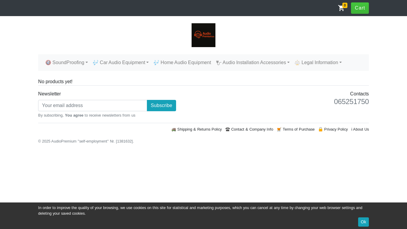 website screenshot of https://audiopremium.eu/