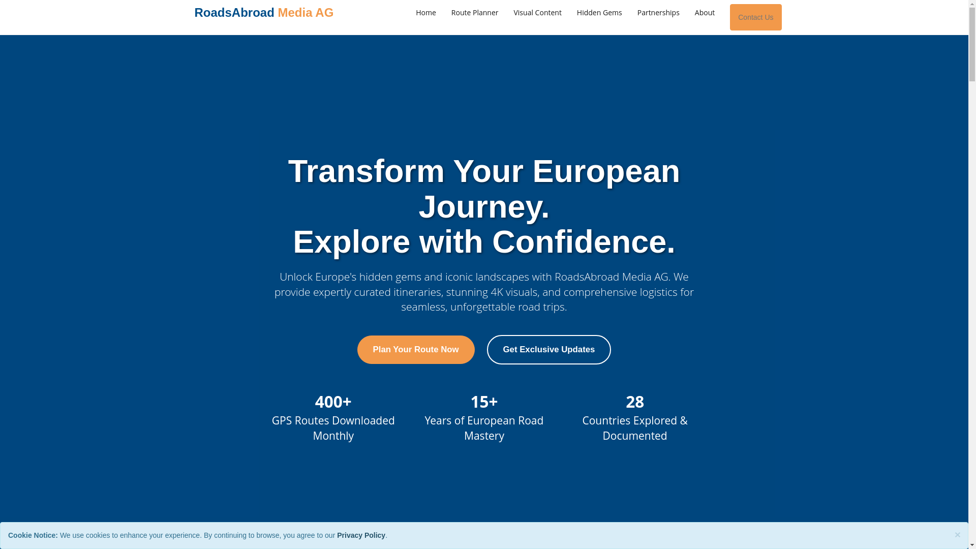 website screenshot of https://roadsabroad.world/